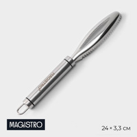 Рыбочистка magistro solid, нержавеющая сталь, цвет хромированный Magistro